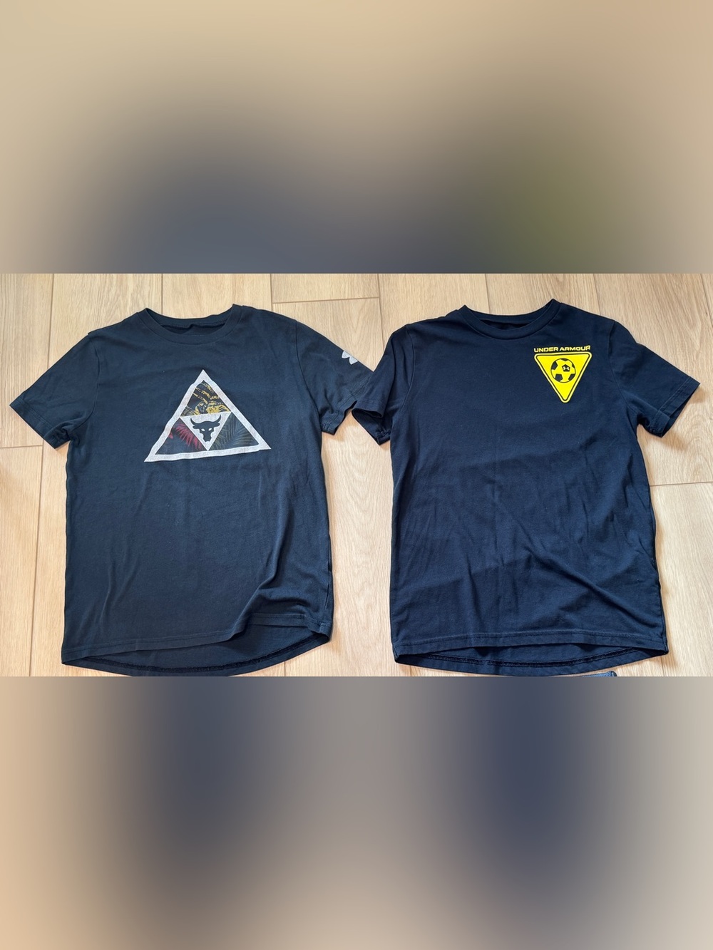 2 Black Graphic Crew Neck T-Shirt - kids